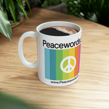 Load image into Gallery viewer, Peacewords Ceramic Mug, 11oz - Creative Media Commerce