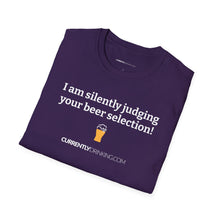 Load image into Gallery viewer, Judging Your Beer - Currently Drinking Unisex Softstyle T-Shirt - Creative Media Commerce