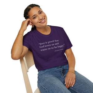 Beer Is Proof - Currently Drinking Unisex Softstyle T-Shirt