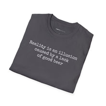 Load image into Gallery viewer, Reality Is An Illusion - Currently Drinking Unisex Softstyle T-Shirt - Creative Media Commerce