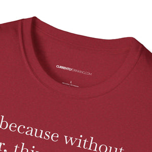Without Beer Things Don't Go So Well - Currently Drinking Unisex Softstyle T-Shirt - Creative Media Commerce