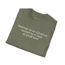 Load image into Gallery viewer, Reality Is An Illusion - Currently Drinking Unisex Softstyle T-Shirt - Creative Media Commerce