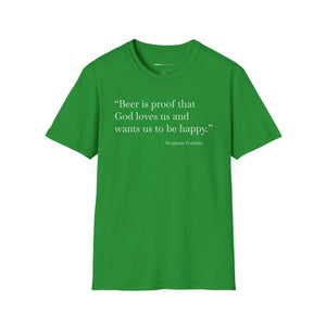 Beer Is Proof - Currently Drinking Unisex Softstyle T-Shirt