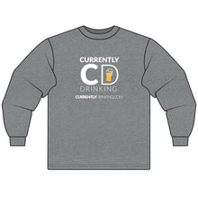 Load image into Gallery viewer, Currently Drinking Long Sleeve Tee — Logo Beer Glass Design