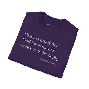 Beer Is Proof - Currently Drinking Unisex Softstyle T-Shirt