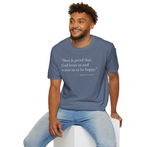 Beer Is Proof - Currently Drinking Unisex Softstyle T-Shirt