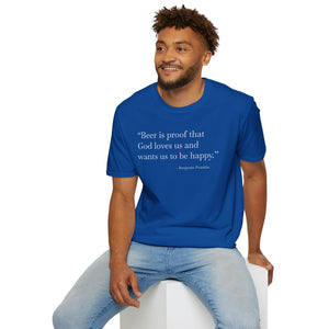 Beer Is Proof - Currently Drinking Unisex Softstyle T-Shirt