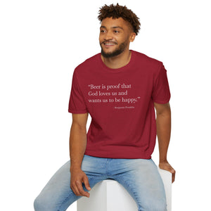 Beer Is Proof - Currently Drinking Unisex Softstyle T-Shirt