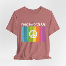 Load image into Gallery viewer, Peacewords Unisex Jersey Short Sleeve Tee - Creative Media Commerce