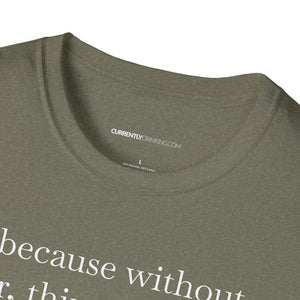 Without Beer Things Don't Go So Well - Currently Drinking Unisex Softstyle T-Shirt - Creative Media Commerce