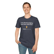 Load image into Gallery viewer, Judging Your Beer - Currently Drinking Unisex Softstyle T-Shirt - Creative Media Commerce