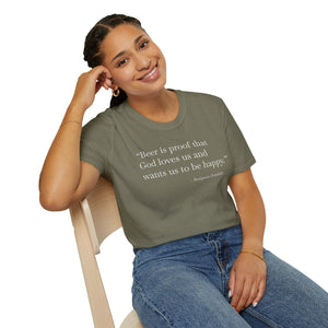 Beer Is Proof - Currently Drinking Unisex Softstyle T-Shirt
