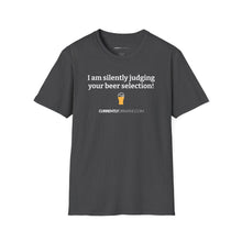 Load image into Gallery viewer, Judging Your Beer - Currently Drinking Unisex Softstyle T-Shirt - Creative Media Commerce