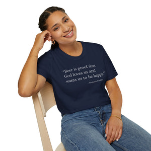 Beer Is Proof - Currently Drinking Unisex Softstyle T-Shirt