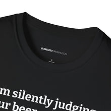 Load image into Gallery viewer, Judging Your Beer - Currently Drinking Unisex Softstyle T-Shirt - Creative Media Commerce