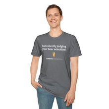 Load image into Gallery viewer, Judging Your Beer - Currently Drinking Unisex Softstyle T-Shirt - Creative Media Commerce