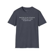 Load image into Gallery viewer, Reality Is An Illusion - Currently Drinking Unisex Softstyle T-Shirt - Creative Media Commerce
