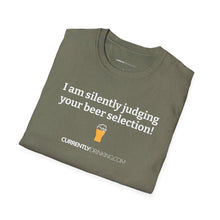 Load image into Gallery viewer, Judging Your Beer - Currently Drinking Unisex Softstyle T-Shirt - Creative Media Commerce