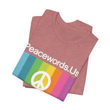 Load image into Gallery viewer, Peacewords Unisex Jersey Short Sleeve Tee - Creative Media Commerce