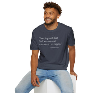 Beer Is Proof - Currently Drinking Unisex Softstyle T-Shirt