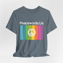 Load image into Gallery viewer, Peacewords Unisex Jersey Short Sleeve Tee - Creative Media Commerce