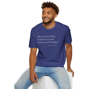 Beer Is Proof - Currently Drinking Unisex Softstyle T-Shirt