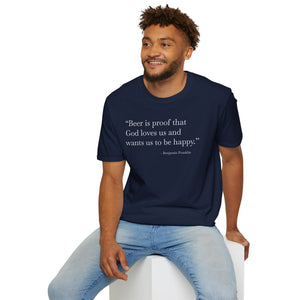 Beer Is Proof - Currently Drinking Unisex Softstyle T-Shirt