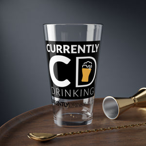 Currently Drinking Custom Pint Glass, 16oz