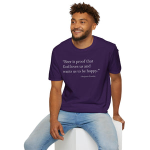 Beer Is Proof - Currently Drinking Unisex Softstyle T-Shirt