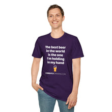Load image into Gallery viewer, Best Beer In The World Currently Drinking Unisex Softstyle T-Shirt
