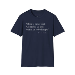 Beer Is Proof - Currently Drinking Unisex Softstyle T-Shirt