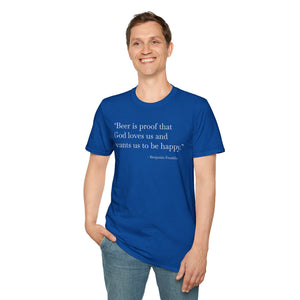 Beer Is Proof - Currently Drinking Unisex Softstyle T-Shirt