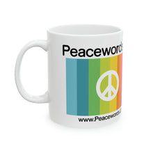 Load image into Gallery viewer, Peacewords Ceramic Mug, 11oz - Creative Media Commerce