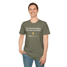 Load image into Gallery viewer, Judging Your Beer - Currently Drinking Unisex Softstyle T-Shirt - Creative Media Commerce