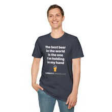 Load image into Gallery viewer, Best Beer In The World Currently Drinking Unisex Softstyle T-Shirt