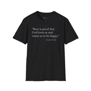 Beer Is Proof - Currently Drinking Unisex Softstyle T-Shirt