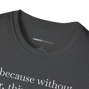 Without Beer Things Don't Go So Well - Currently Drinking Unisex Softstyle T-Shirt - Creative Media Commerce