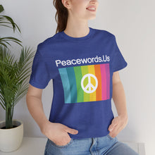 Load image into Gallery viewer, Peacewords Unisex Jersey Short Sleeve Tee - Creative Media Commerce