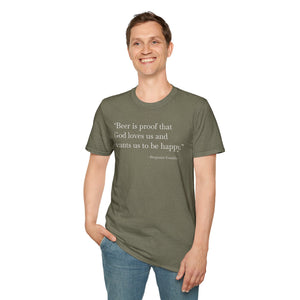 Beer Is Proof - Currently Drinking Unisex Softstyle T-Shirt
