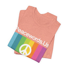 Load image into Gallery viewer, Peacewords Unisex Jersey Short Sleeve Tee - Creative Media Commerce