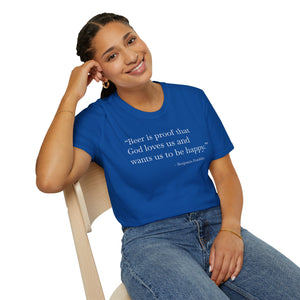 Beer Is Proof - Currently Drinking Unisex Softstyle T-Shirt