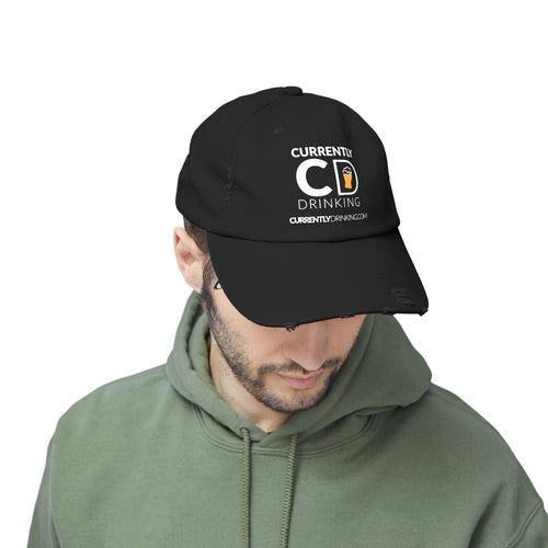 Distressed Cap - Currently Drinking Custom Hat - Creative Media Commerce