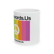 Load image into Gallery viewer, Peacewords Ceramic Mug, 11oz - Creative Media Commerce