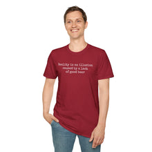 Load image into Gallery viewer, Reality Is An Illusion - Currently Drinking Unisex Softstyle T-Shirt - Creative Media Commerce