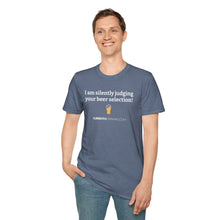 Load image into Gallery viewer, Judging Your Beer - Currently Drinking Unisex Softstyle T-Shirt - Creative Media Commerce
