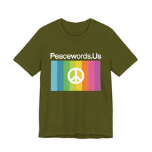 Load image into Gallery viewer, Peacewords Unisex Jersey Short Sleeve Tee - Creative Media Commerce