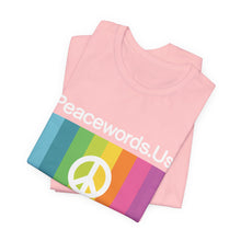 Load image into Gallery viewer, Peacewords Unisex Jersey Short Sleeve Tee - Creative Media Commerce