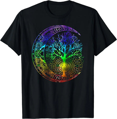 Mandala Moon Chakra Tree of Life T-Shirt - Creative Media Commerce