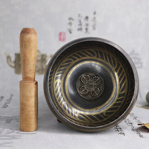 Chakra Drum for Garden Buddha Sound Bowl Tibet Singing Bowls Aromatic Meditation Timer Chime Bamboo Tibetan - Creative Media Commerce