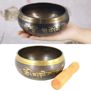 Chakra Drum for Garden Buddha Sound Bowl Tibet Singing Bowls Aromatic Meditation Timer Chime Bamboo Tibetan - Creative Media Commerce